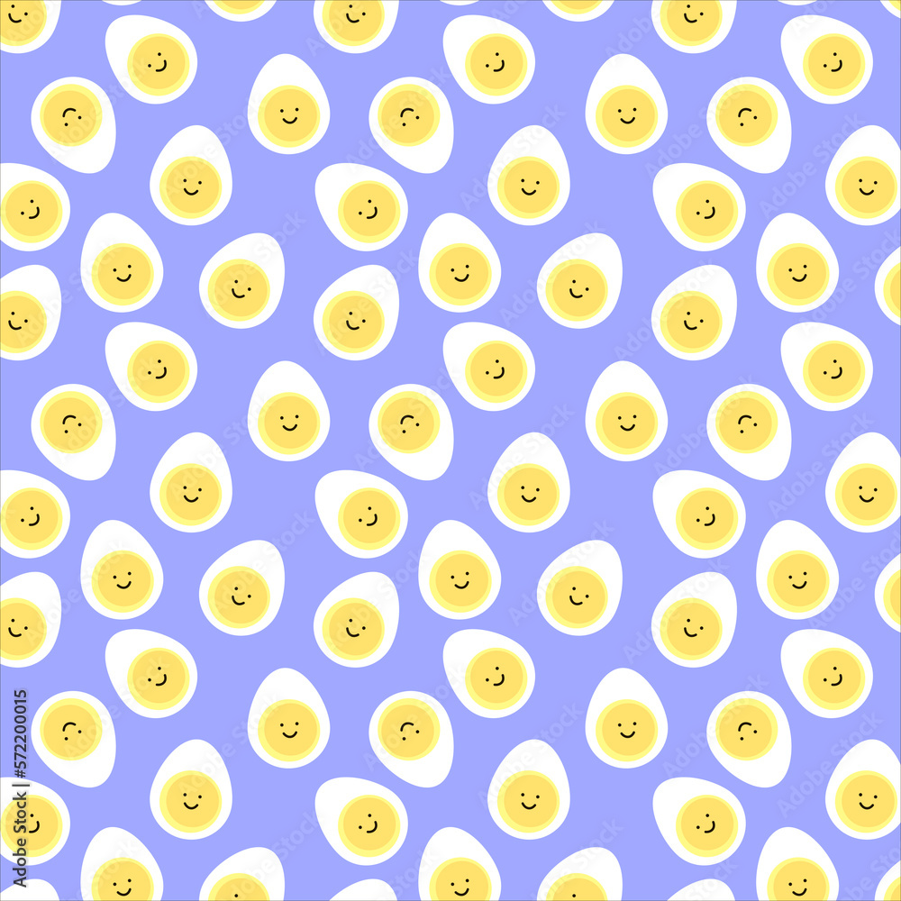 seamless vector egg pattern on pale purple background seamless vector egg pattern on pale purple background