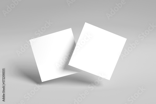 Square Business Card Blank Mockup