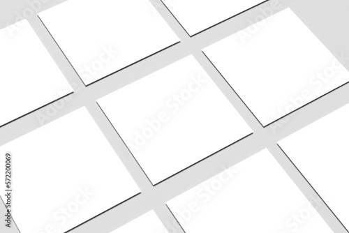 Square Business Card Blank Mockup