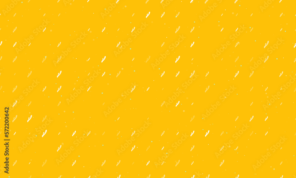 Seamless background pattern of evenly spaced white sex toy symbols of different sizes and opacity. Vector illustration on amber background with stars Seamless background pattern of evenly spaced white sex toy symbols of different sizes and opacity. Vector illustration on amber background with stars
