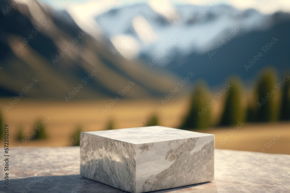 marble product display podium, marble base, Cosmetic display stand with a marble decoration. Ai generated. marble product display podium, marble base, Cosmetic display stand with a marble decoration. Ai generated.