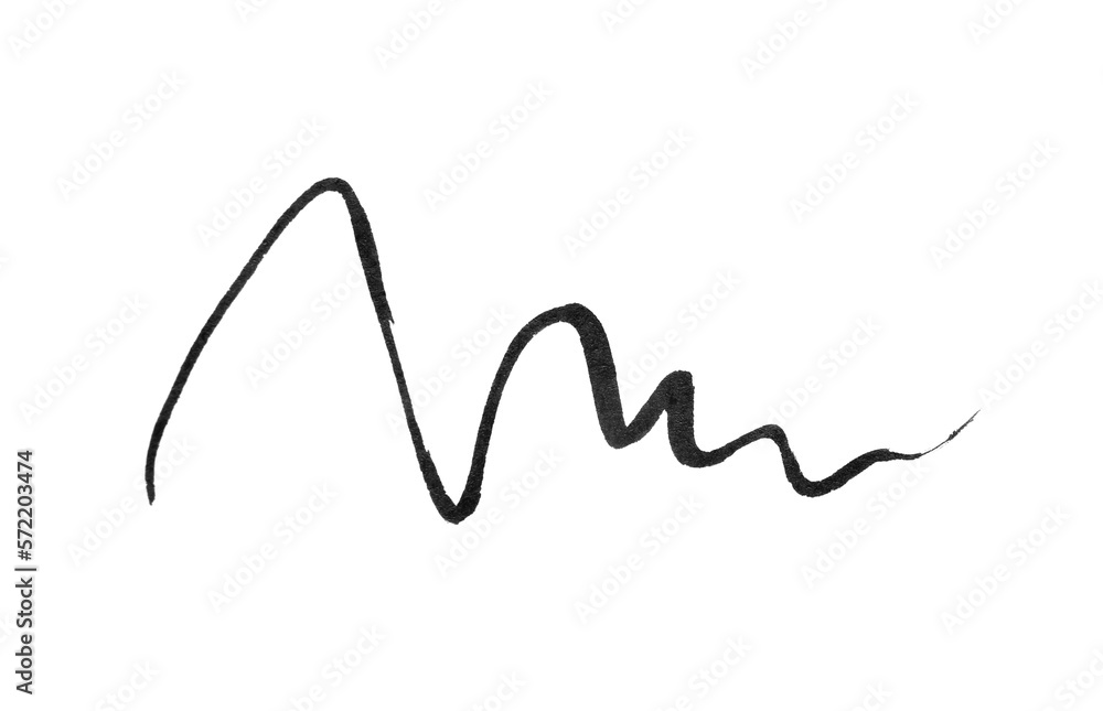 Stroke of black eyeliner on white background Stroke of black eyeliner on white background