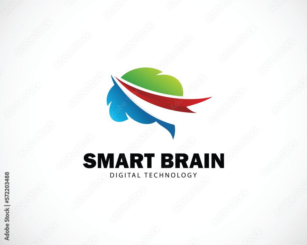 modern color brain grow with arrow logo, upgrade brain, smart people logo design modern color brain grow with arrow logo, upgrade brain, smart people logo design