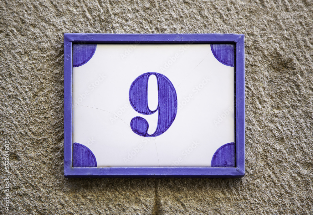Number nine on the wall