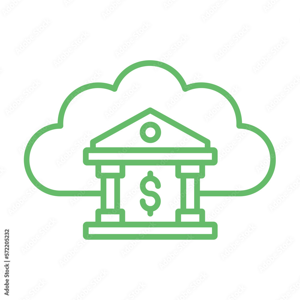 Fototapeta premium Cloud Banking Icon