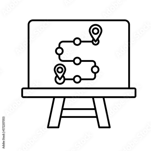 Rout map vector icon easily modify


