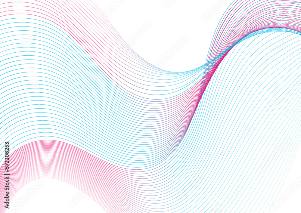 Blue pink minimal wavy lines abstract futuristic tech background. Vector digital art design Blue pink minimal wavy lines abstract futuristic tech background. Vector digital art design