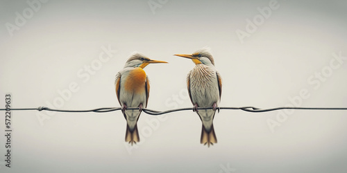 Canvas Print couple of kingfisher birds
