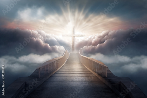 Valokuva The road to the Kingdom of Heaven which leads to salvation and paradise with God