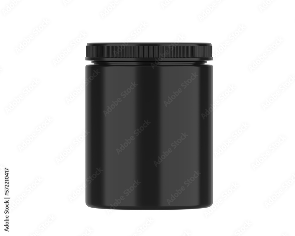 Blank cosmetics plastic jar container for branding and mockup, 3d render illustration. Blank cosmetics plastic jar container for branding and mockup, 3d render illustration.