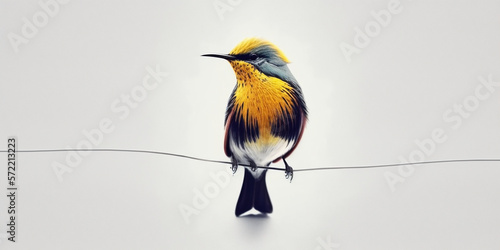 Photography Beautiful single lonely yellow bird