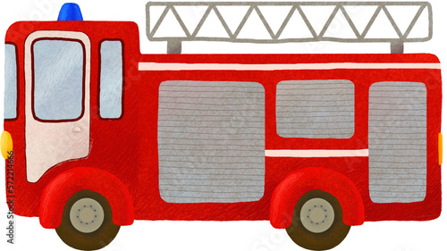 Fire track isolated illustration clip art. 