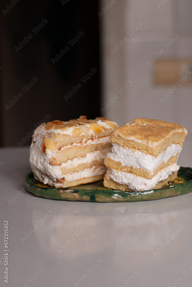 Two cakes with lemon and almonds Two cakes with lemon and almonds