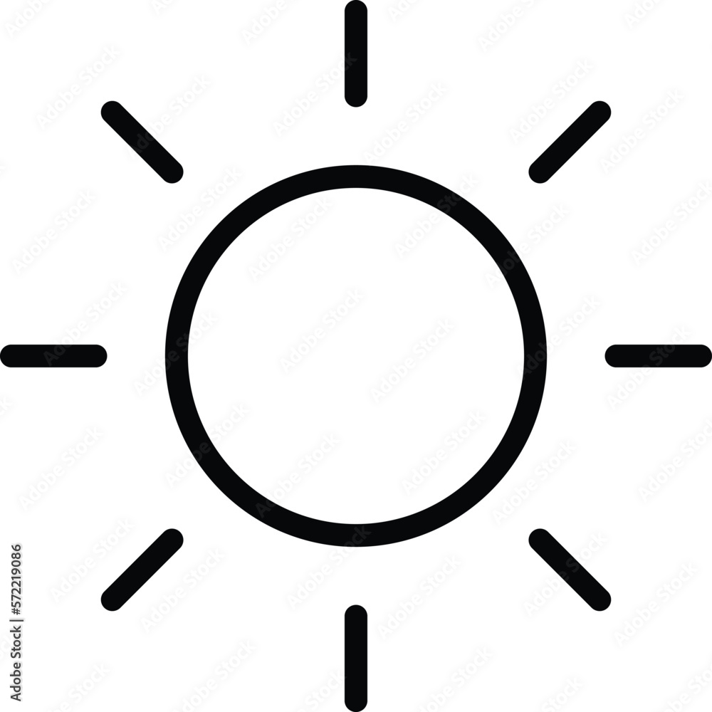 sunlight icon. Thin line sunlight, heat icon from ecology collection. Outline vector isolated on white background. Editable sunlight symbol can be used web and mobile sunlight icon. Thin line sunlight, heat icon from ecology collection. Outline vector isolated on white background. Editable sunlight symbol can be used web and mobile
