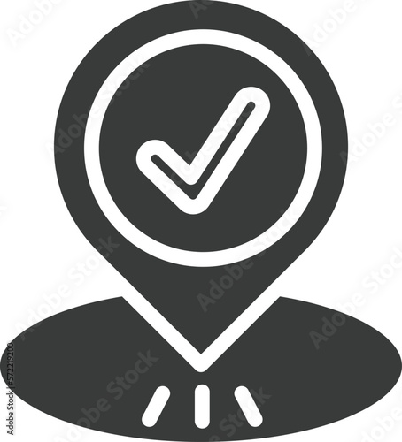 visit icon. filled visit icon from artificial intellegence collection. flat glyph vector isolated on white background. Editable visit symbol can be used web and mobile