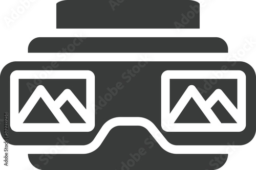 stereoscope icon. filled stereoscope icon from artificial intellegence collection. flat glyph vector isolated on white background. Editable stereoscope symbol can be used web and mobile