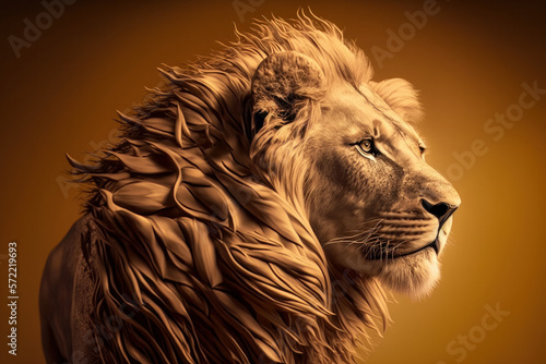 Lion Head Portrait Photography