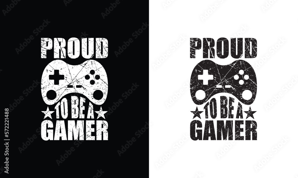 Proud to be a gamer, Gaming Quote T shirt design, typography