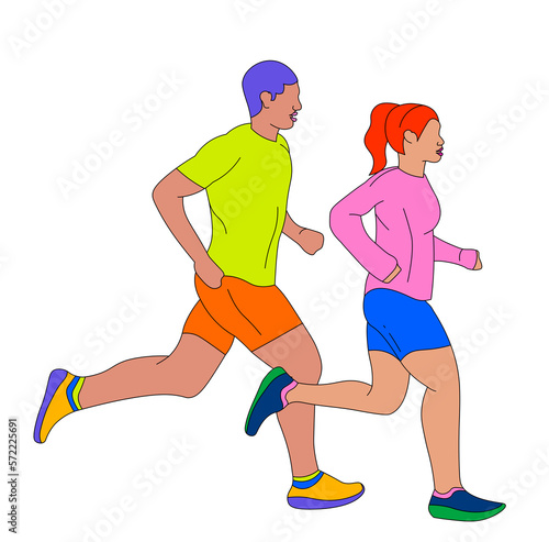 Fotografía Girl and boy running together (3)