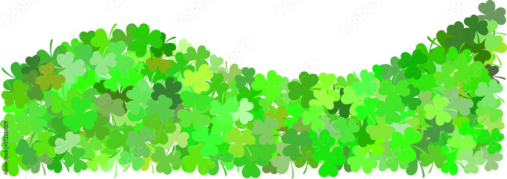Green clover or shamrock banner for St. Patrick's Day