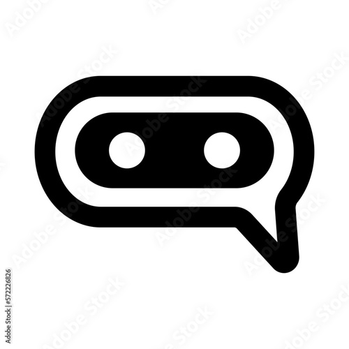 Chatbot Icon. Chat Bot Logo Concept. Modern Flat Illustration Isolated On White Background.
