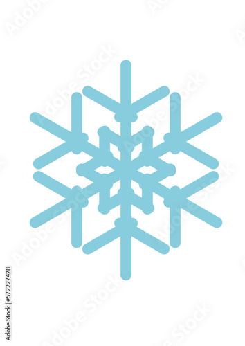 grafik in form einer schneeflocke in blauer farbe