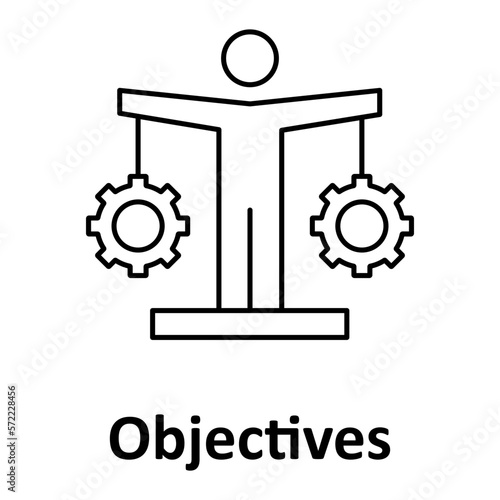 Man with cogwheel vector icon easily modify

