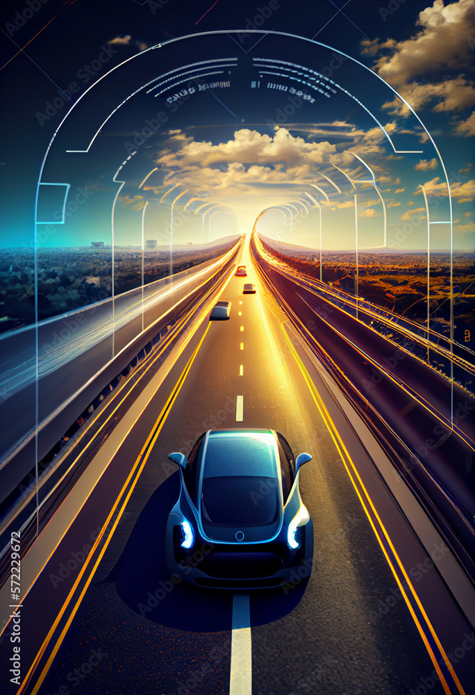 Intelligent transportation system (IoT) enabled smart car (HUD) concept
