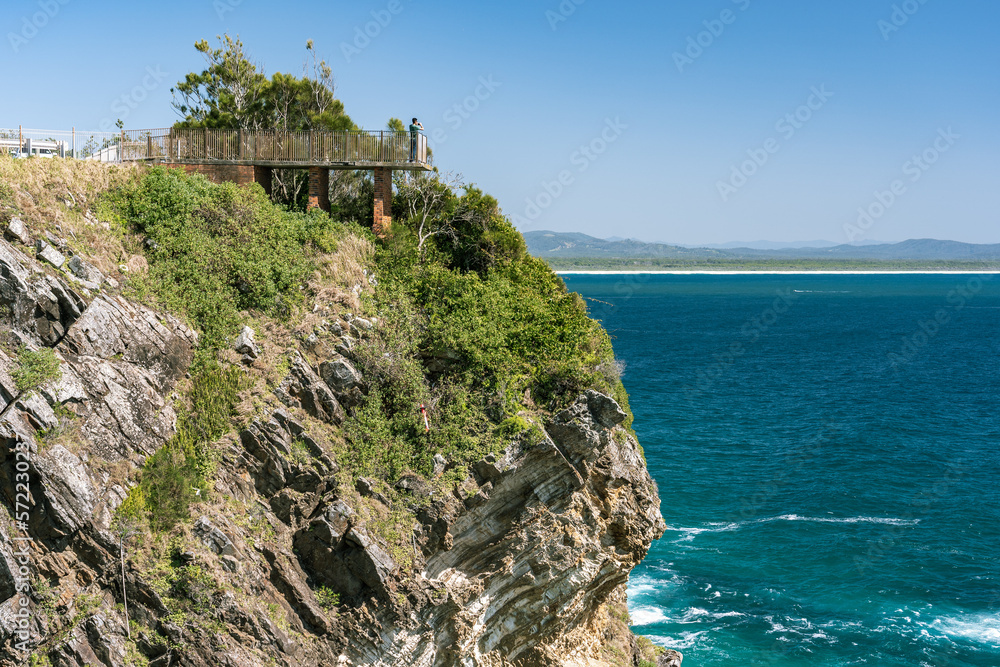 Picturesque views in Forster as seen from Bennetts Head Lookout, NSW, Australia