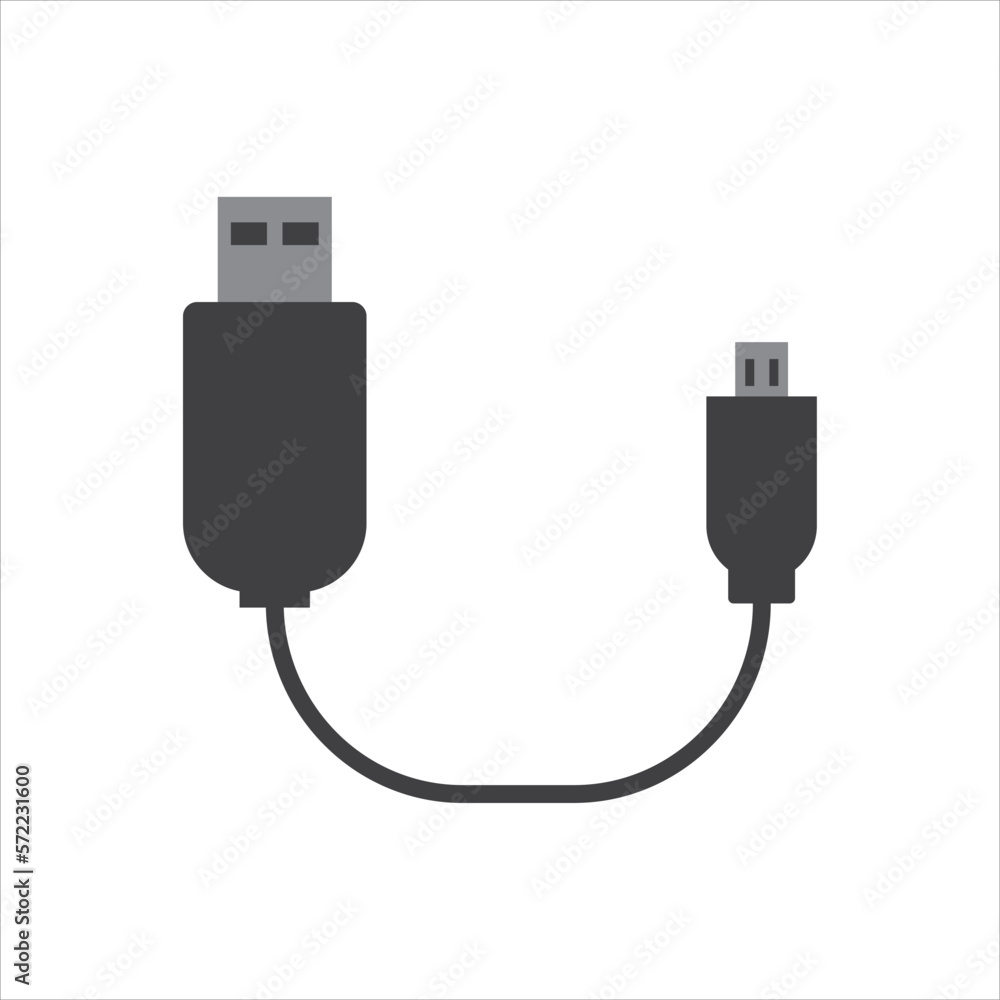 usb cable icon vector illustration usb cable icon vector illustration