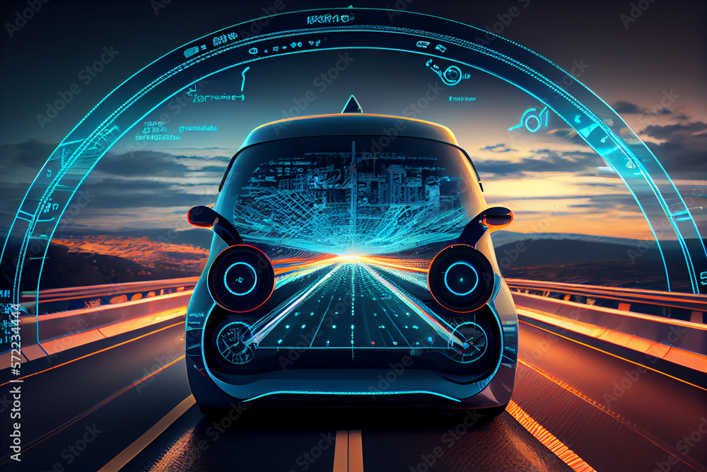 Intelligent transportation system (IoT) enabled smart car (HUD) concept