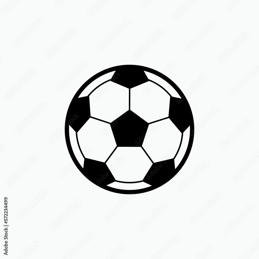 Soccer Ball Icon. Football Element Vector, Sign and Symbol for Design, Presentation, Website or Apps Elements