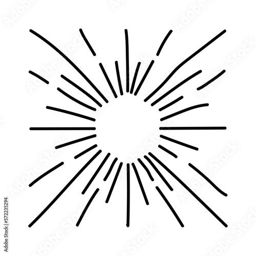Sun burst vintage shapes of sun ray frames retro vector design elements