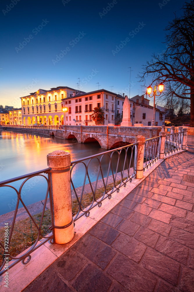 Treviso, Italy. Cityscape image of Treviso, Italy with University of Padua at spring sunset.
