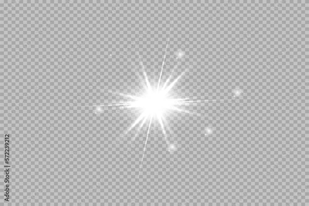 Glow isolated white transparent light effect set. Glow isolated white transparent light effect set.