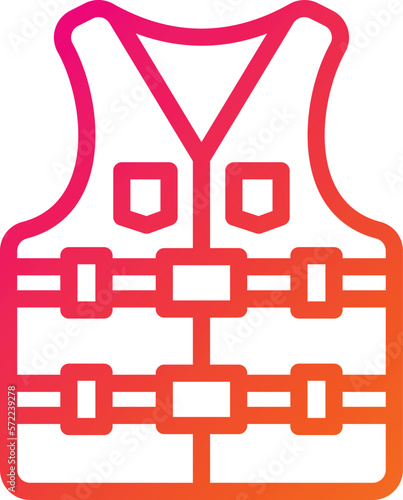 Life vest Vector Icon Design Illustration