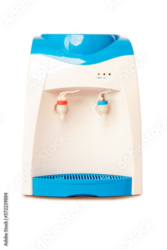white water cooler isolated on white background