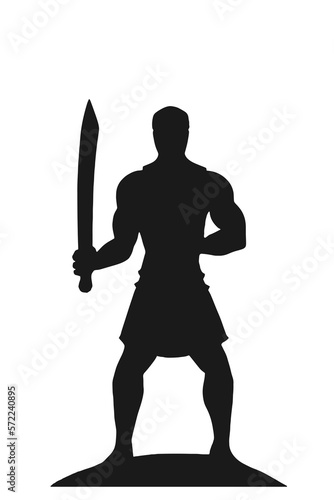 Фотография ancient roman soldier warrior man, silhouette