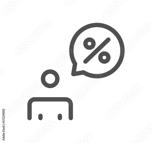 Credit rating related icon outline and linear vector.