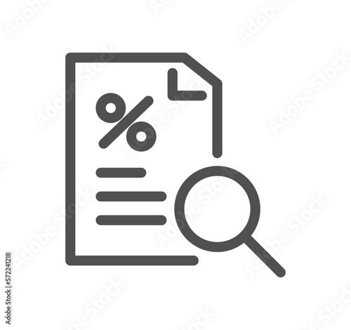 Credit rating related icon outline and linear vector.