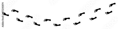 Human foot step different vector icon. Footprint barefoot and footwear illustration.