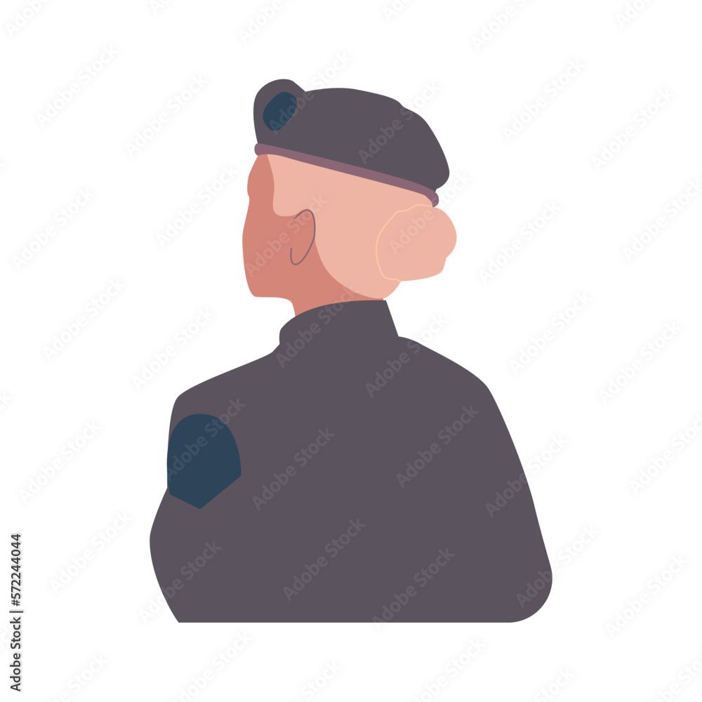 Female military officer abstract portrait. Female military officer abstract portrait.