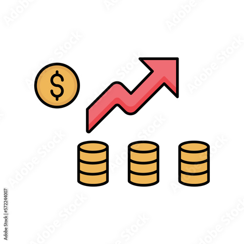 Business growth vector icon easily modify