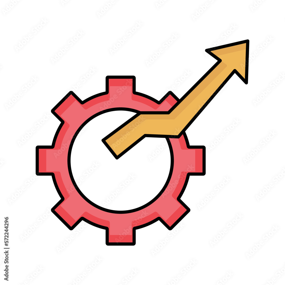 Growth settings vector icon easily modify

