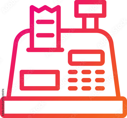 Cashier machine Vector Icon Design Illustration