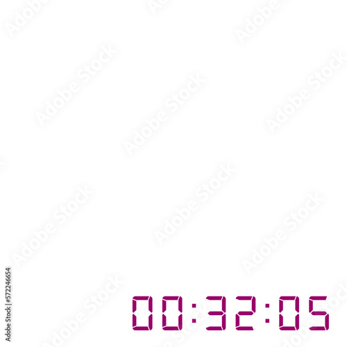 Digital clock number set. Electronic figures. Vector illustration.