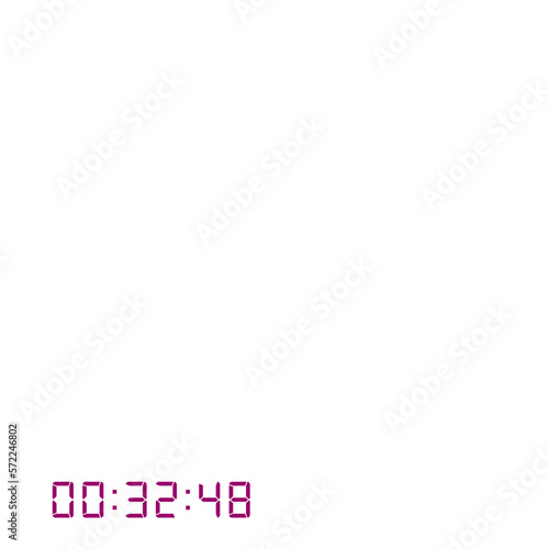 Digital clock number set. Electronic figures. Vector illustration.