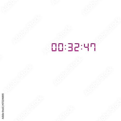 Digital clock number set. Electronic figures. Vector illustration.