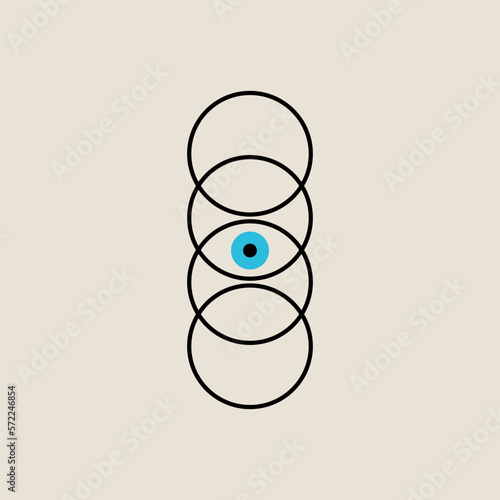 Eye icon for medical clinic of vision correction