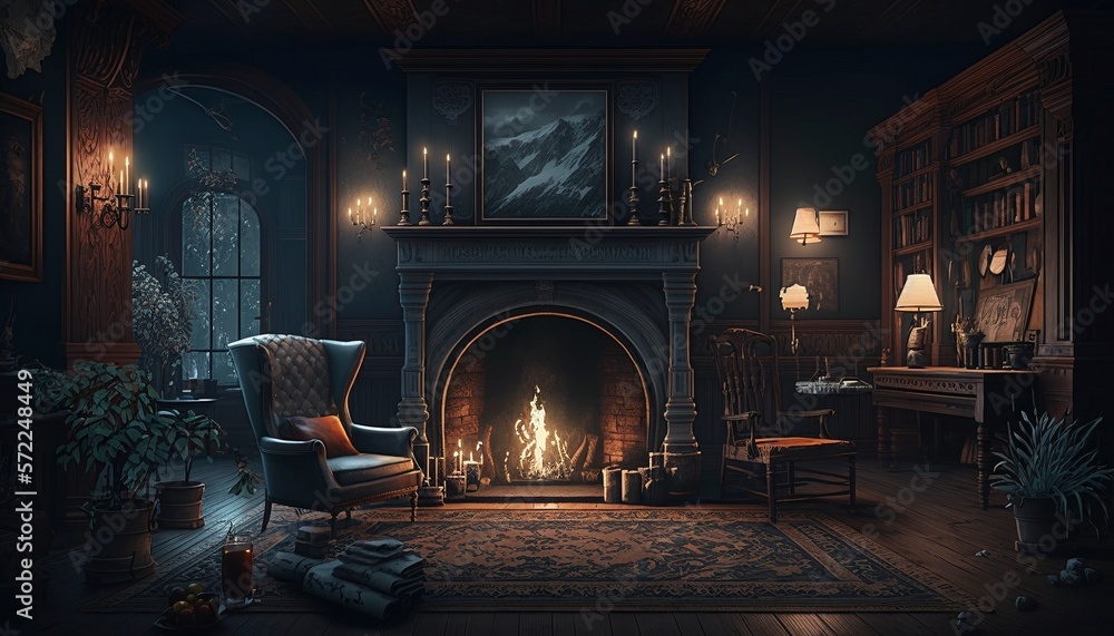 Cozy Room With Fireplace - Dark And Moody Room Cozy Cozy Room With Fireplace - Dark And Moody Room Cozy